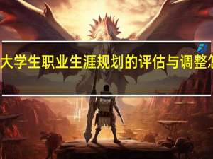 大学生职业生涯规划的评估与调整怎么写