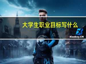大学生职业目标写什么