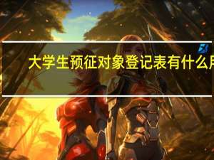 大学生预征对象登记表有什么用