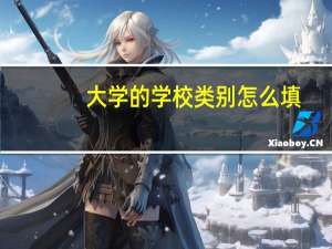 大学的学校类别怎么填