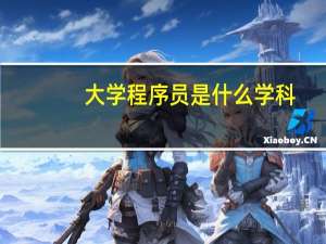 大学程序员是什么学科