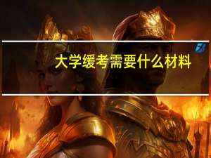 大学缓考需要什么材料