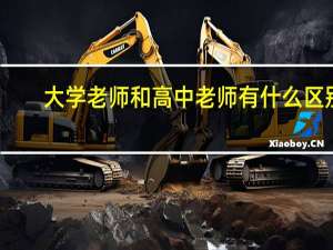 大学老师和高中老师有什么区别