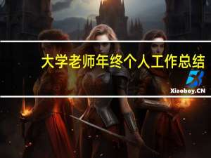 大学老师年终个人工作总结