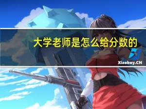 大学老师是怎么给分数的