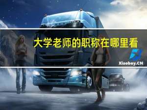 大学老师的职称在哪里看（大学老师的职称有哪些）
