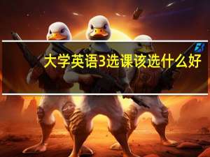 大学英语3选课该选什么好