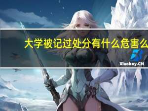 大学被记过处分有什么危害么