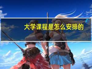 大学课程是怎么安排的