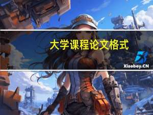 大学课程论文格式