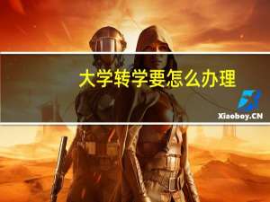 大学转学要怎么办理