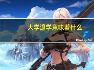 大学退学意味着什么