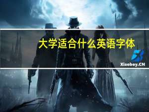 大学适合什么英语字体