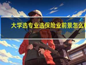 大学选专业选保险业前景怎么样