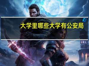 大学里哪些大学有公安局