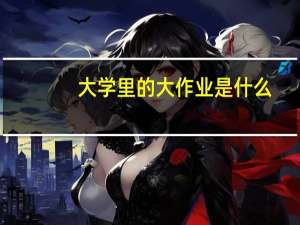 大学里的大作业是什么