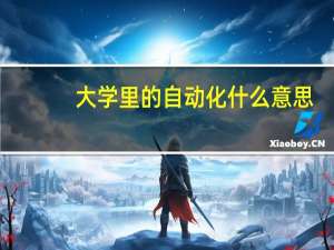 大学里的自动化什么意思