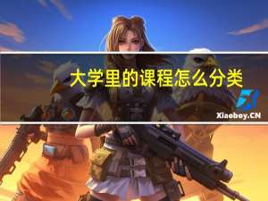 大学里的课程怎么分类
