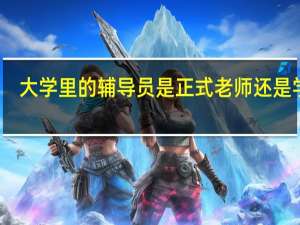 大学里的辅导员是正式老师还是学生