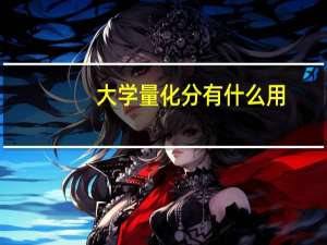 大学量化分有什么用