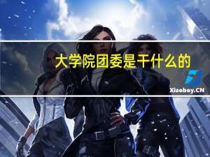 大学院团委是干什么的