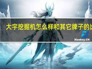 大宇挖掘机怎么样 和其它牌子的比较