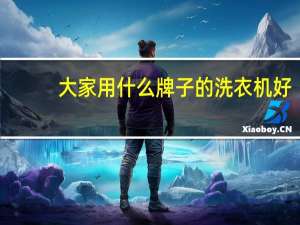 大家用什么牌子的洗衣机好
