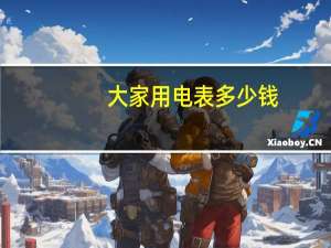 大家用电表多少钱