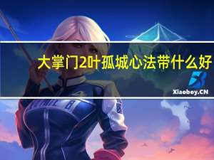 大掌门2叶孤城心法带什么好（大掌门2叶孤城心法攻略 快吧手游）