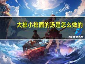 大排小排面的汤是怎么做的