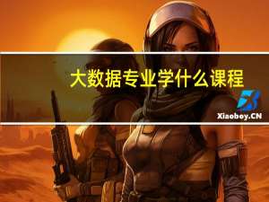 大数据专业学什么课程