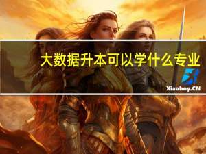 大数据升本可以学什么专业