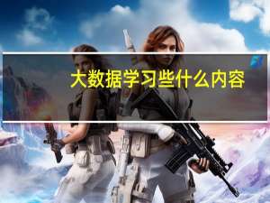大数据学习些什么内容