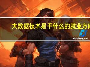 大数据技术是干什么的就业方向