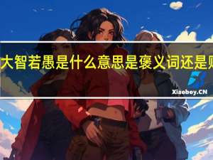 大智若愚是什么意思是褒义词还是贬义词（大智若愚是什么意思）