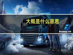 大概是什么意思