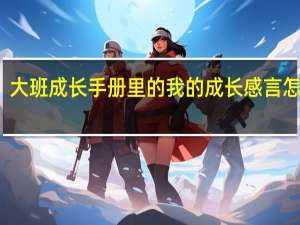 大班成长手册里的我的成长感言怎么写
