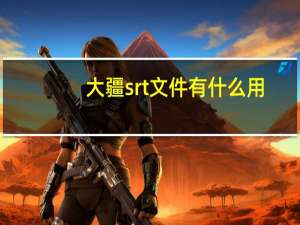 大疆srt文件有什么用