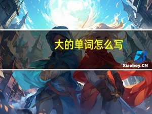 大的单词怎么写