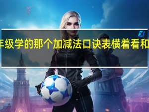 大神们谁知道一年级学的那个加减法口诀表横着看和竖着看的规律是什么啊
