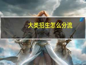 大类招生怎么分流