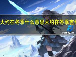 大约在冬季什么意思 大约在冬季吉他弹唱