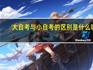 大自考与小自考的区别是什么呢