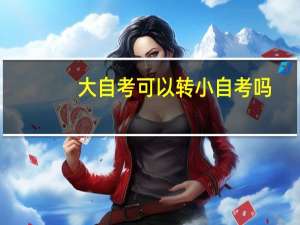 大自考可以转小自考吗