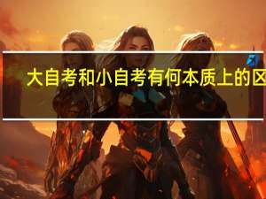 大自考和小自考有何本质上的区别