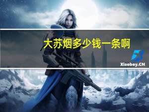 大苏烟多少钱一条啊（大苏烟多少钱一条）