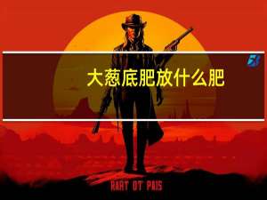 大葱底肥放什么肥