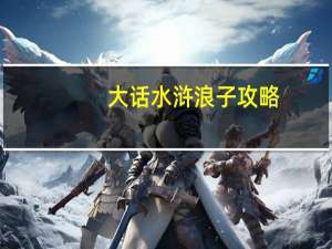 大话水浒浪子攻略（大话水浒会试）