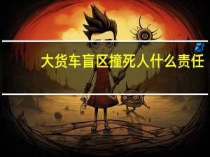 大货车盲区撞死人什么责任