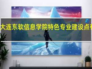 大连东软信息学院特色专业建设点有哪些